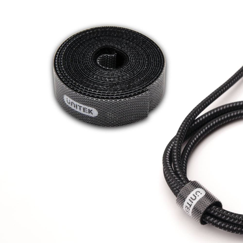 UNITEK 5M HOOK&LOOP 15MM - BLACK (OT142BK) - image 2