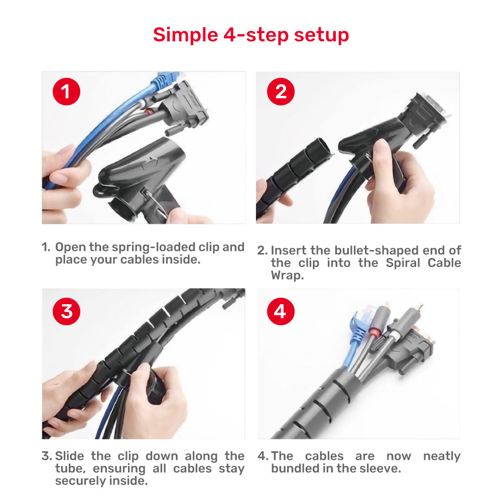 UNITEK 5M 22MM CABLE WRAP + CLIP (BLK) (OT1102A) - image 3