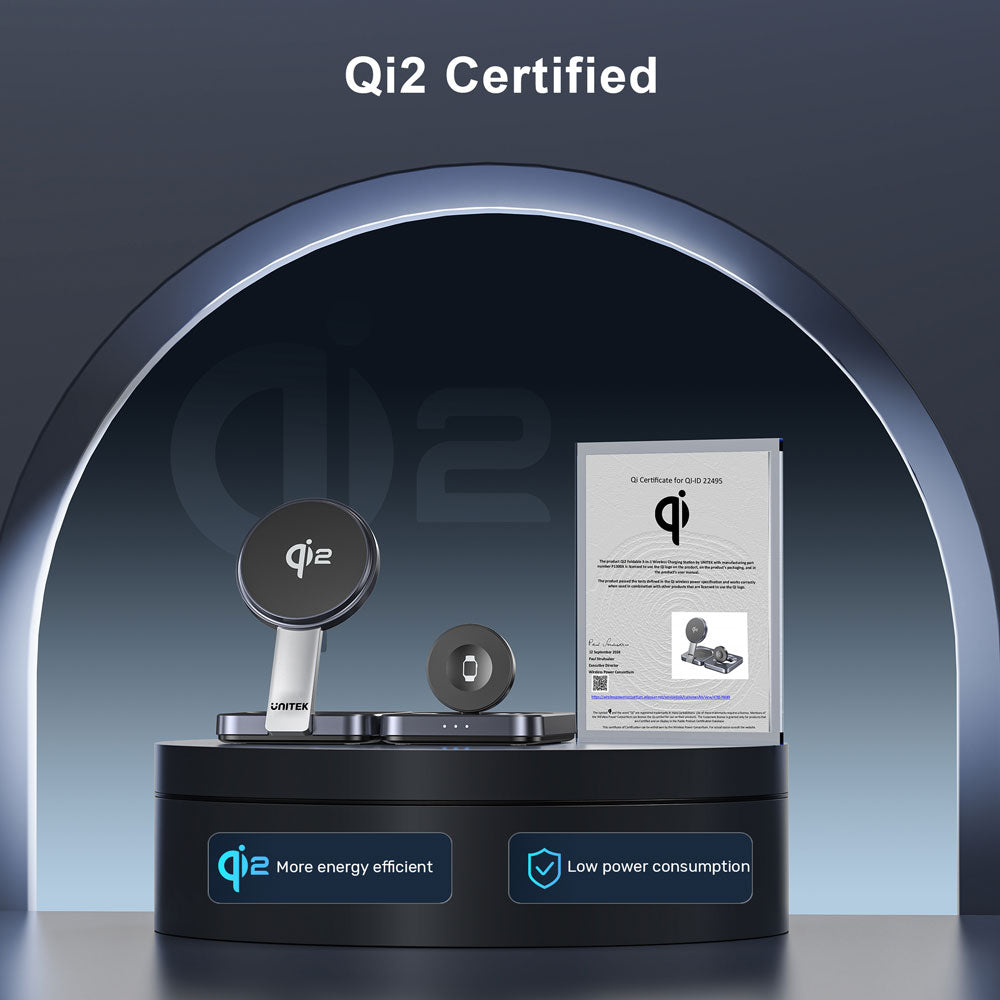 UNITEK P1300A 3-IN-1 QI2 FOLDABLE WIRELESS CHARGING STATION - image 10