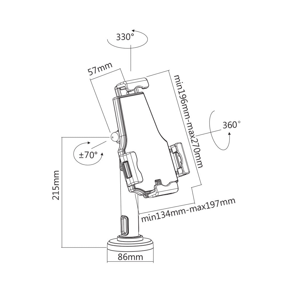BRACKET 7.9-10.1 INCH ANTI-THEFT TABLET STAND.. - image 2