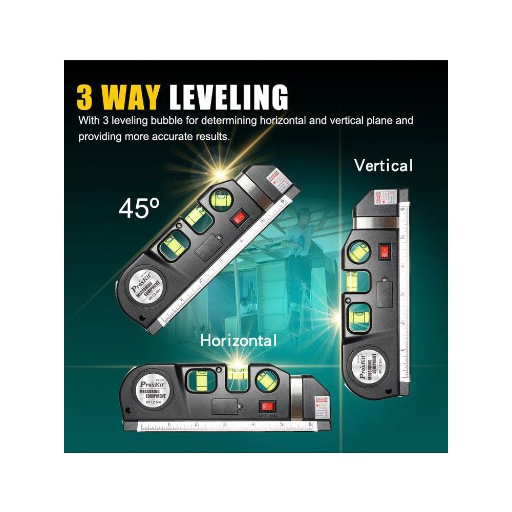 PROSKIT PD-161-C 4-IN-1 MULTI-PURPOSE LASER LEVEL MEASURING TOOL - image 4