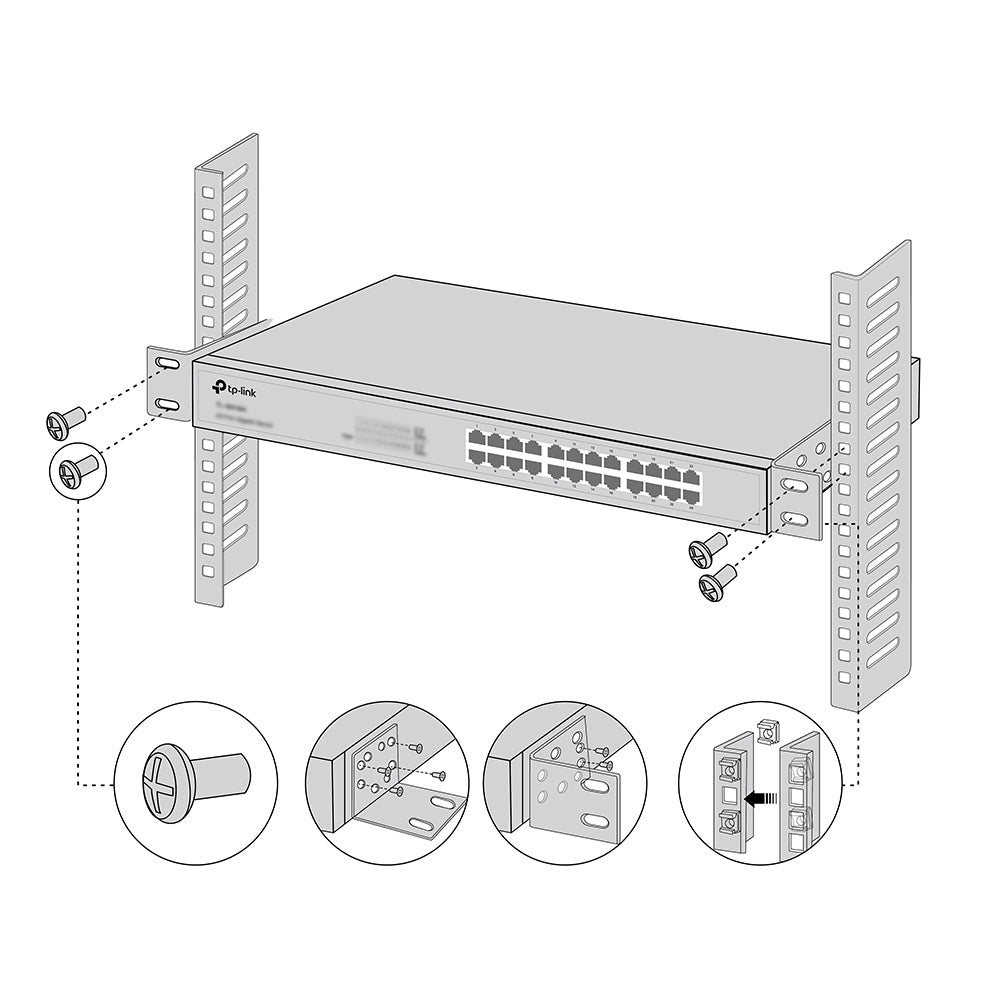 TP-LINK 13 INCH SWITCH RACK MOUNT KIT - image 2