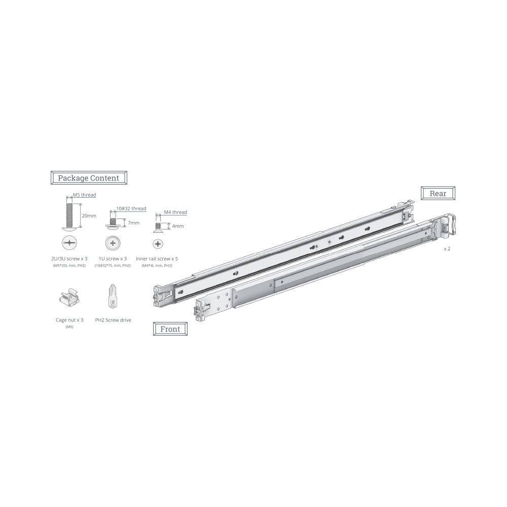 SYNOLOGY SLIDE RAIL KITS RKS-02 - image 2