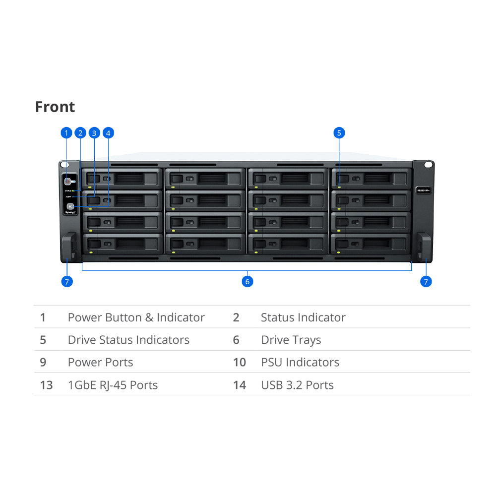 SYNOLOGY RS2821RP+ 16-BAY, 4GB, QC, R PWR -DISKLES - image 6