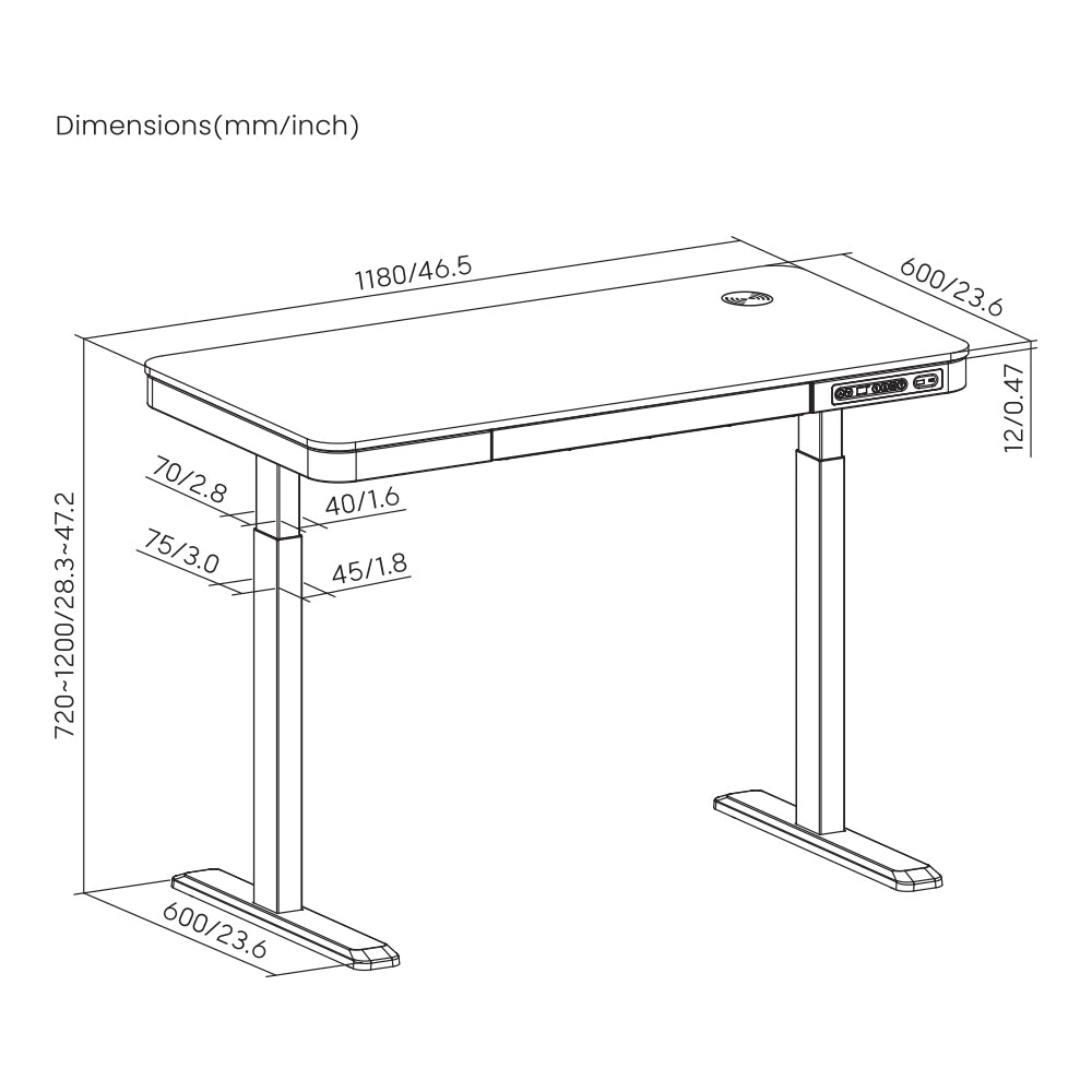 BRACKET ELECTRIC SIT STAND DESK,WLESS, (BLACK) - image 7
