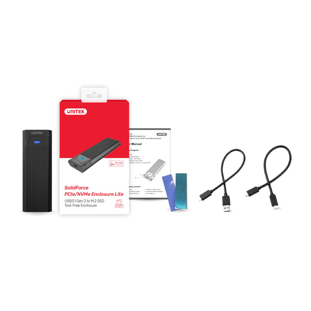 UNITEK USB3.1 TYPE-C TO M.2 SSD ENCL BLK(S1203ABK) - image 5