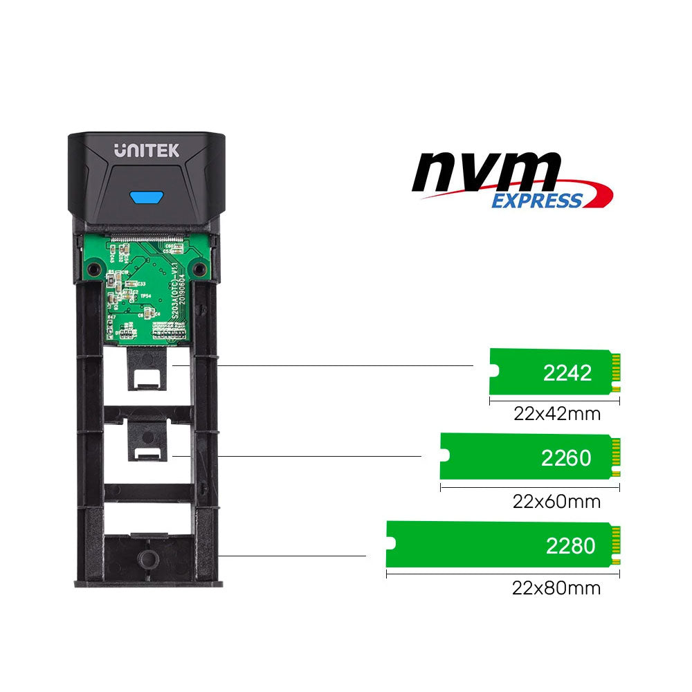 UNITEK USB3.1 TYPE-C TO M.2 SSD ENCL BLK(S1203ABK) - image 4