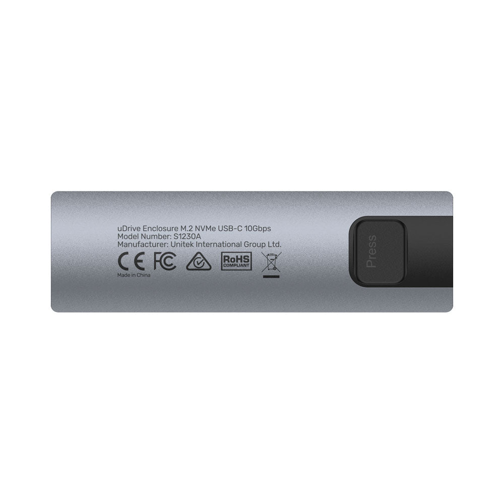 UNITEK USB3.1 TYPE-C TO M.2 ENCL GREY(S1230A) - image 2