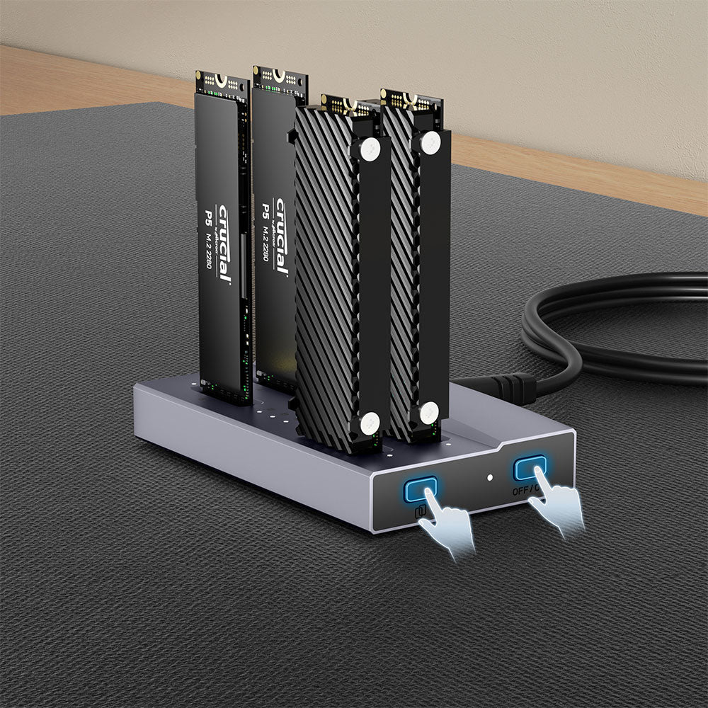 UNITEK USB4 TO M.2 4 BAY SSD DS GRY(S1243BGY01-EU) - image 4