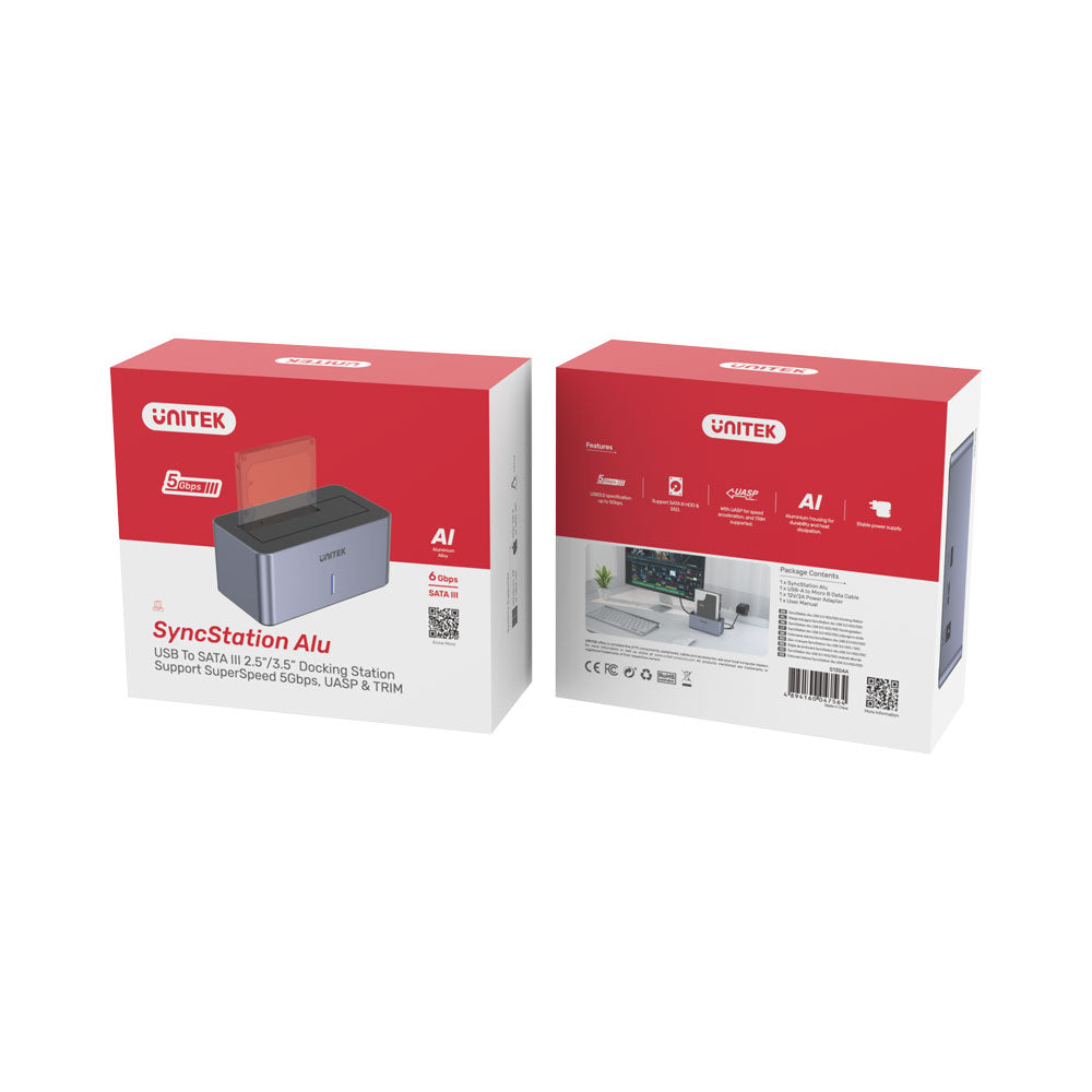 UNITEK S1304A USB3.0 SATA 2.5 / 3.5" HARD DISK DOCKING STATION - image 5