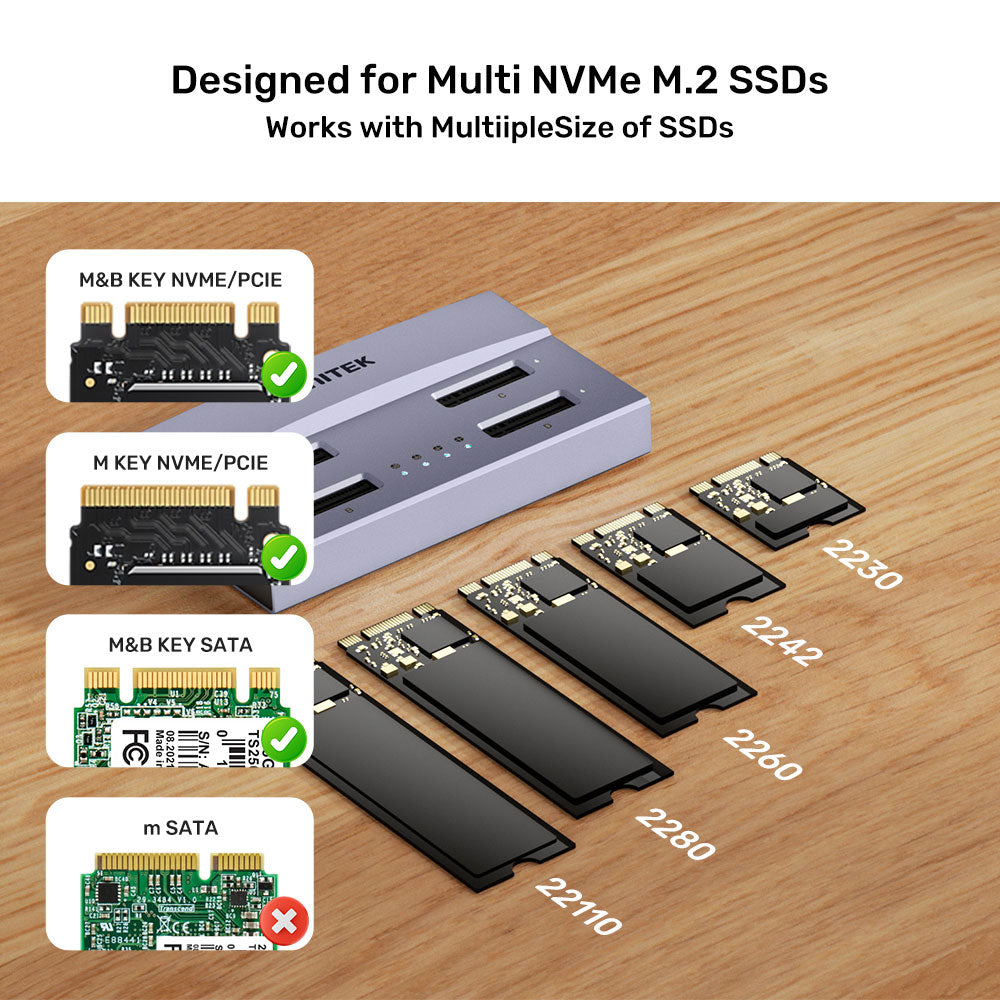 UNITEK USB4 TO M.2 4 BAY SSD DS GRY(S1243BGY01-EU) - image 12