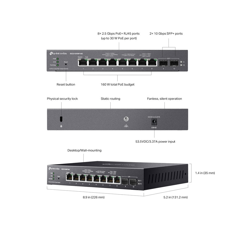 TP-LINK OMADA 8-PORT 2.5GBASE-T & 2-PORT 10GE SFP+ - image 6