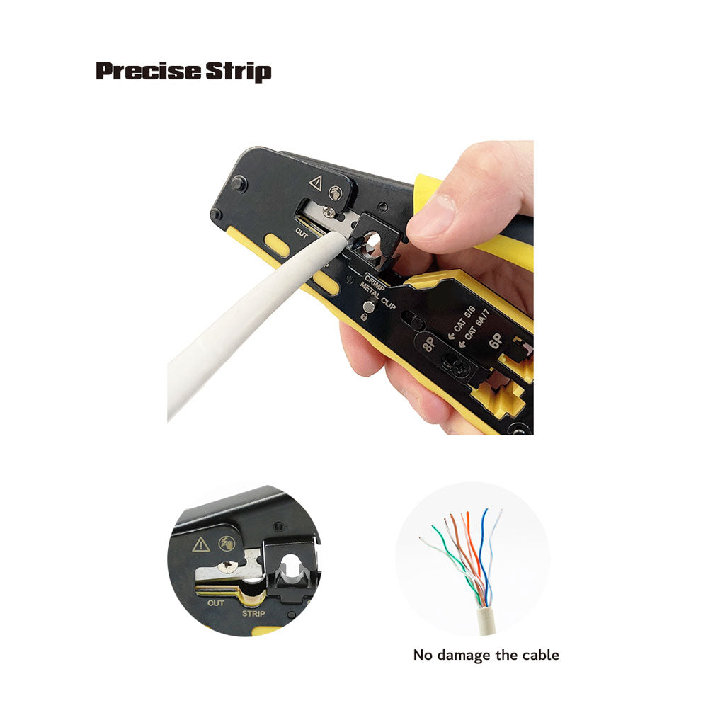 SPROTEK 3 IN 1,CRIMPING TOOL CAT5,6,7 PASS THROUGH - image 6