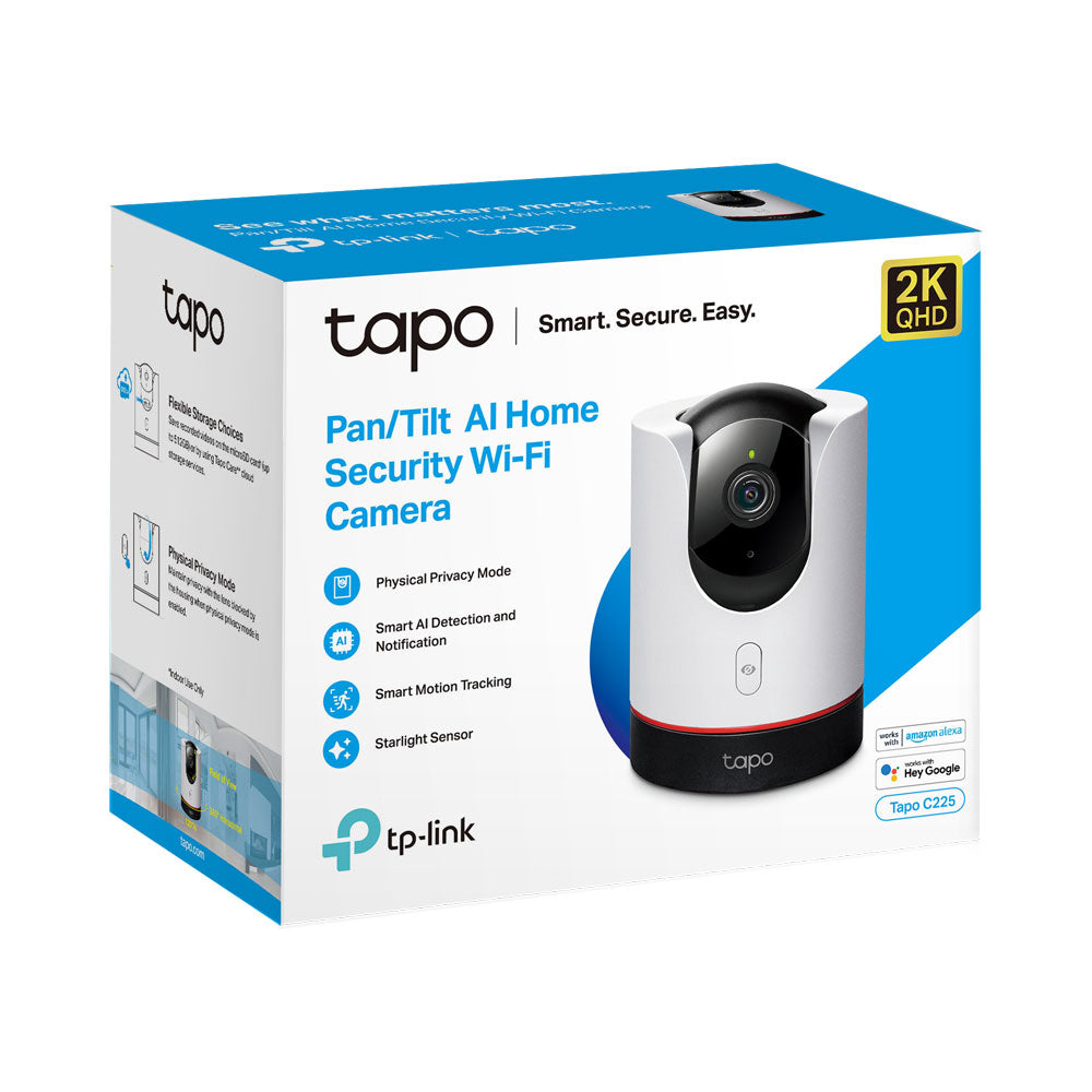 TP-LINK TAPO C225 2K QHD PAN/TILT AI HOME SECURITY WI-FI CAMERA