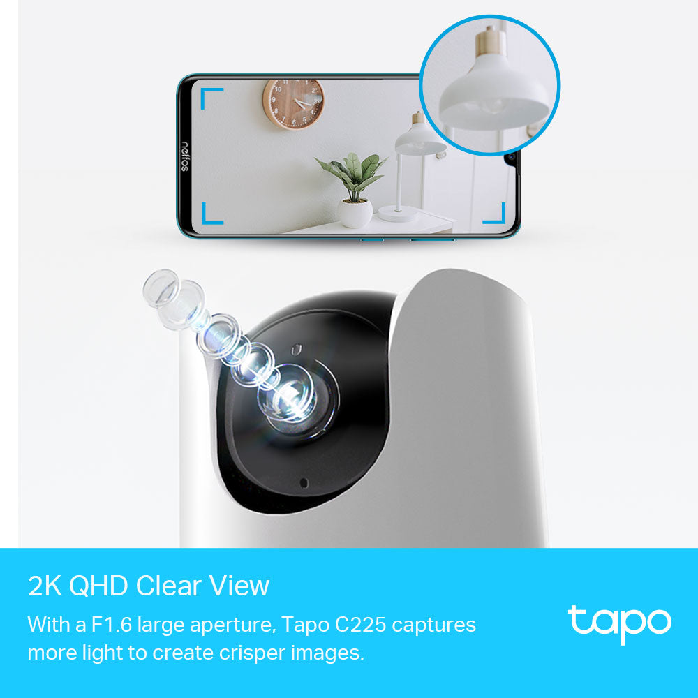 TP-LINK TAPO C225 2K QHD PAN/TILT AI HOME SECURITY WI-FI CAMERA - image 2