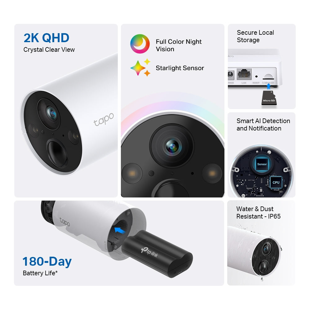 TP-LINK TAPO SMART WIRE-FREE CAMERA SYSTEM - 1PK - image 2