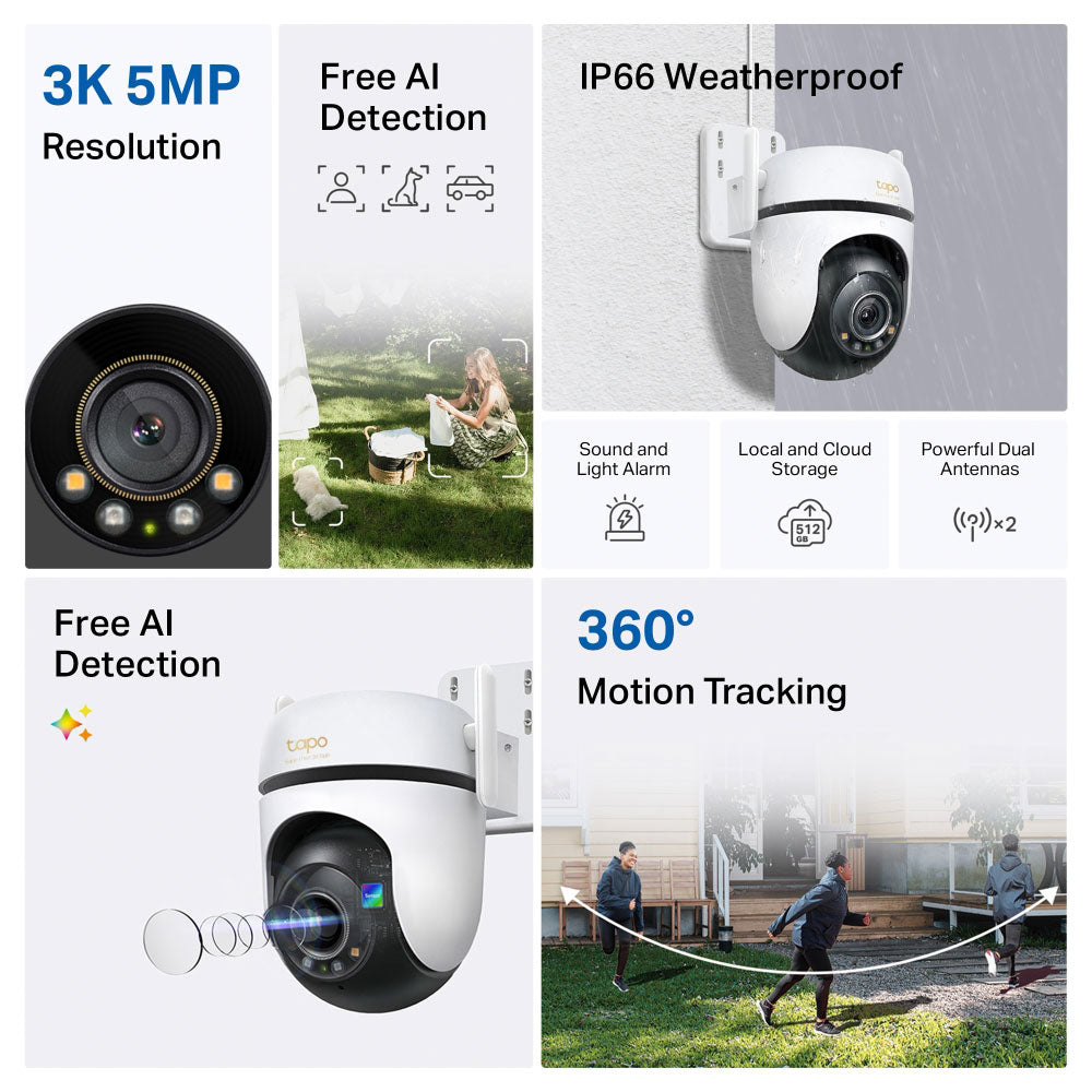 TP-LINK OUTDOOR PAN/TILT SECURITY WIFI 2K 4MP - image 7