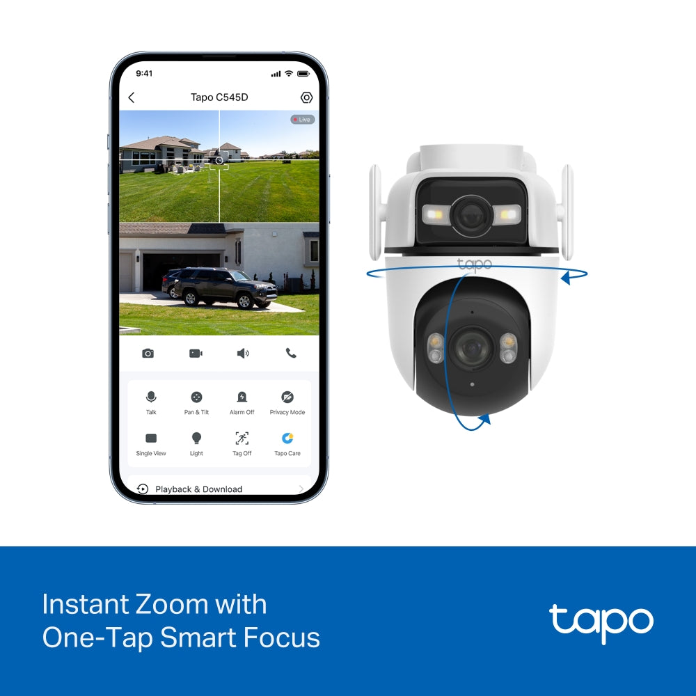TP-LINK TAPO OUTDOOR PAN/TILT DUAL LENS 2K 360DEG - image 12