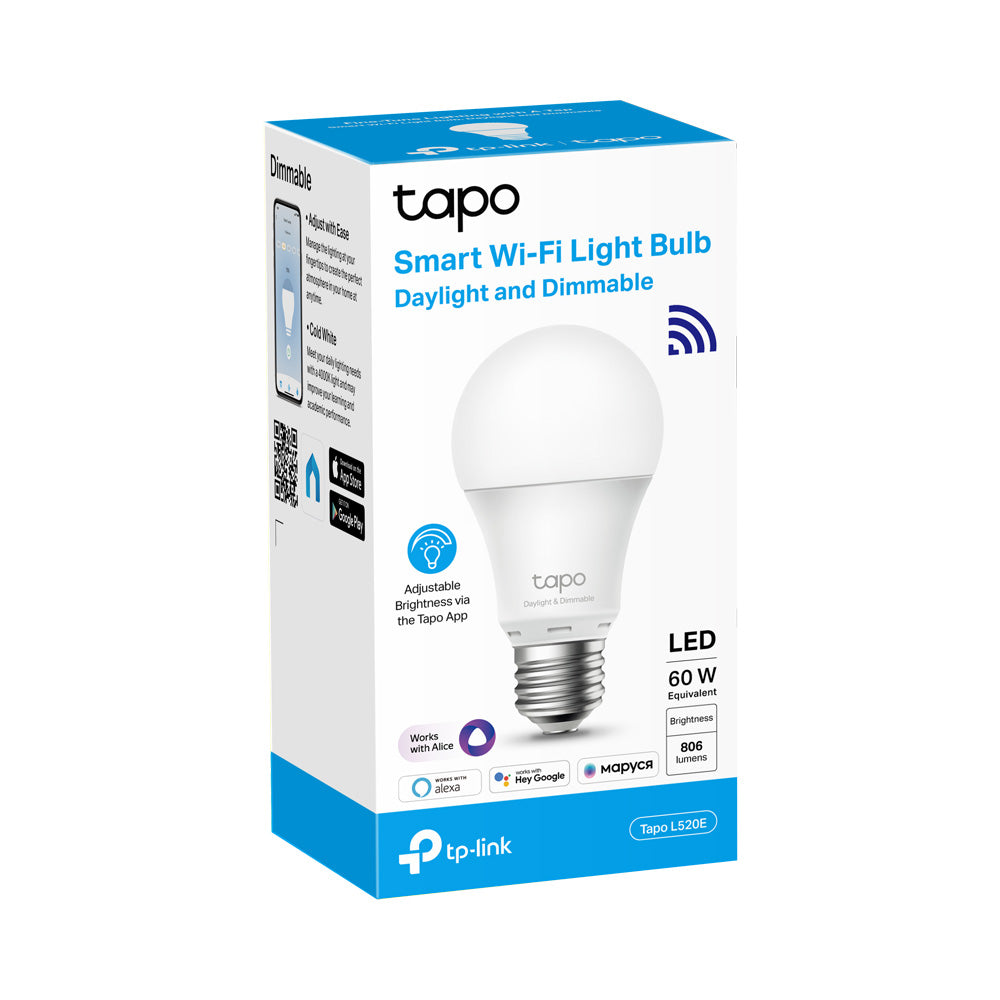 TP-LINK TAPO SMART WIFI LIGHT BULB- DAY & DIMMABLE