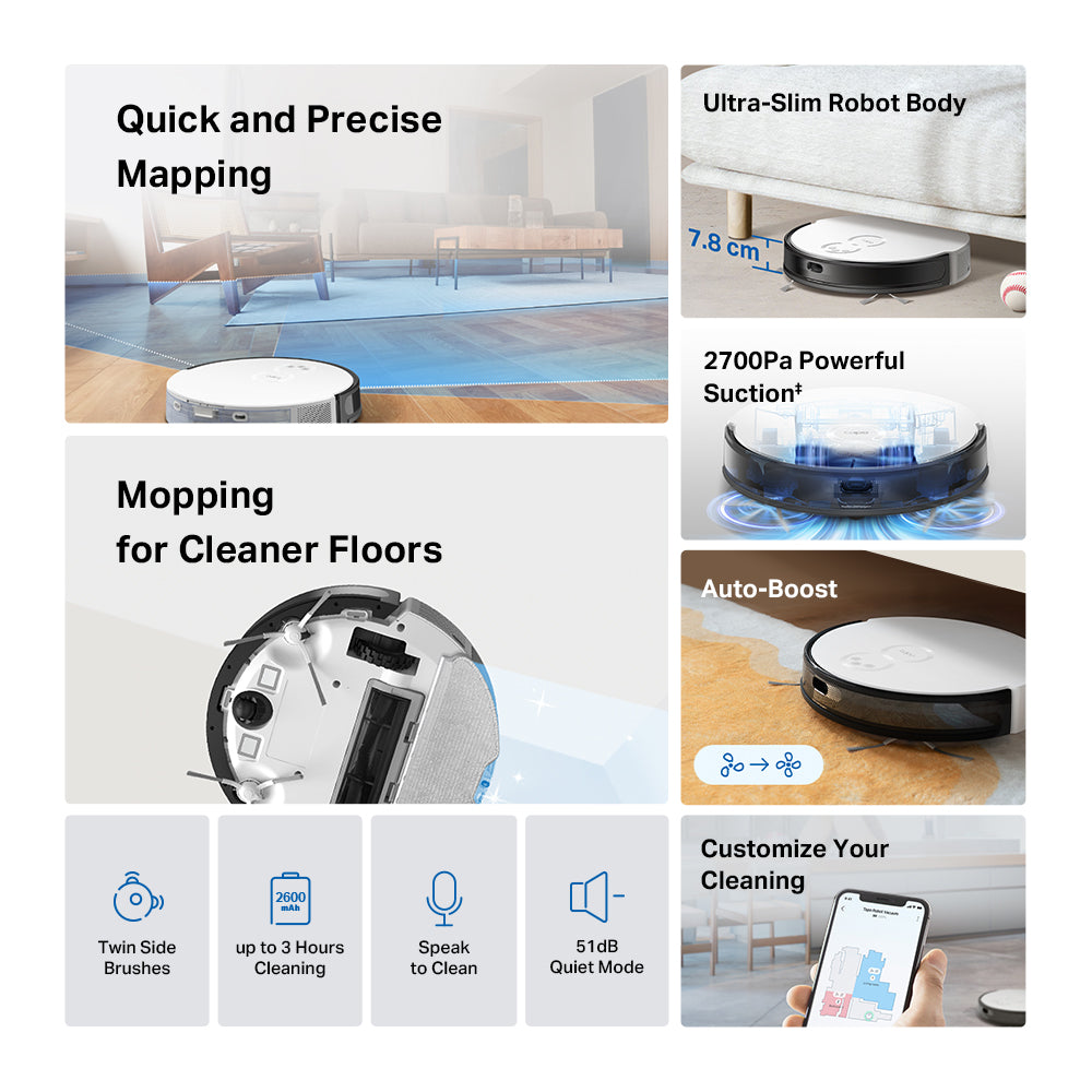 TP-LINK TAPO ROBOT VACUUM CLEANER+ MOP