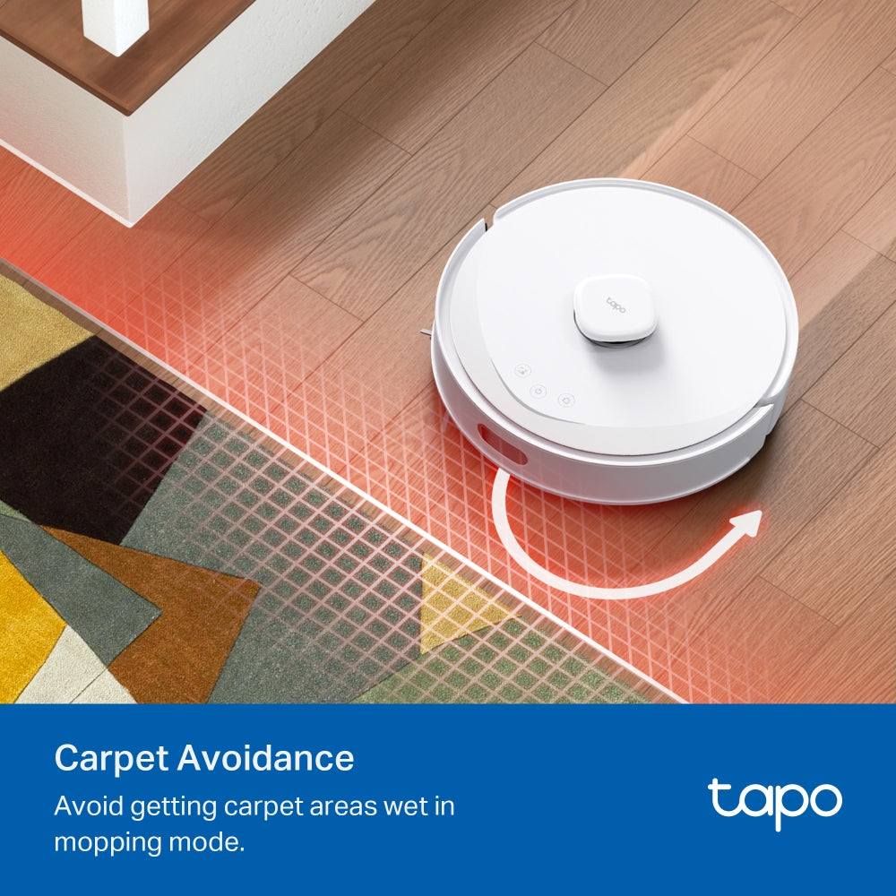 TP-LINK TAPO RV30 MAX PLUS 5300PA HYPER SUCTION ROBOT VACUUM & MOP WITH SMART AUTO-EMPTY DOCK (WHITE)