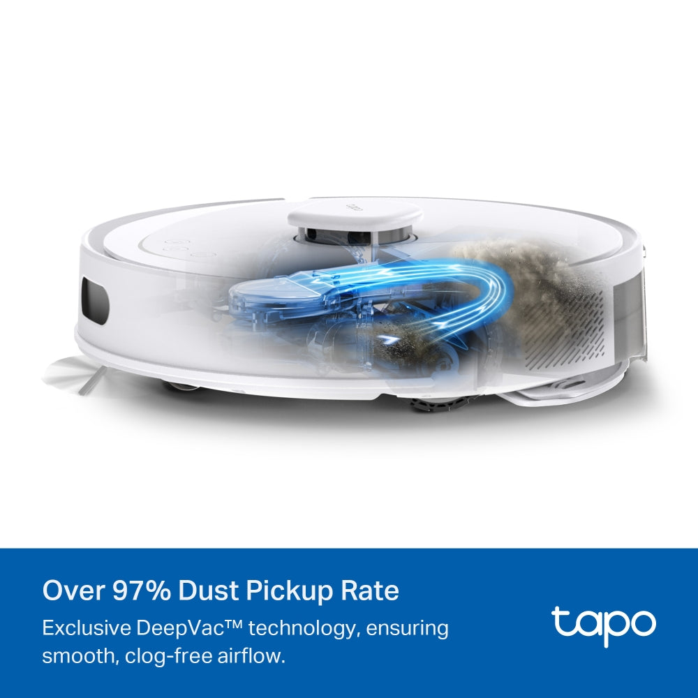 TP-LINK TAPO RV30 MAX PLUS 5300PA HYPER SUCTION ROBOT VACUUM & MOP WITH SMART AUTO-EMPTY DOCK (WHITE) - image 9