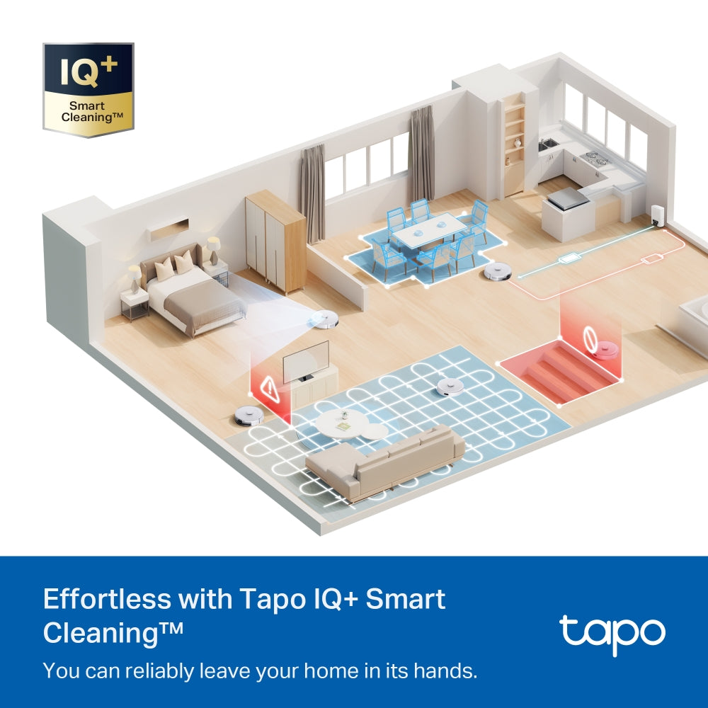 TP-LINK TAPO RV30 MAX PLUS 5300PA HYPER SUCTION ROBOT VACUUM & MOP WITH SMART AUTO-EMPTY DOCK (WHITE) - image 11