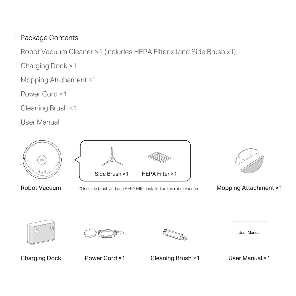 TP-LINK TAPO VAC&MOP WHITE 5300PA 2600MAH