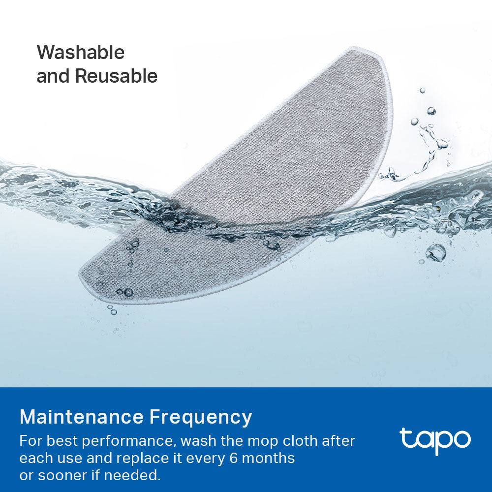 TP-LINK TAPO 5PC WASHABLE MOP CLOTH REPLACEMENT - image 2