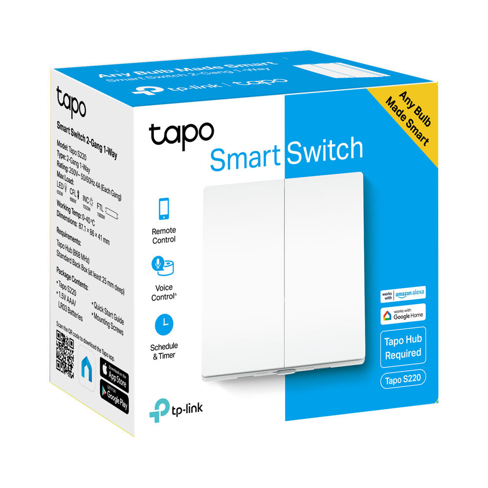 TP-LINK SMART LIGHT SWITCH 2 GANG 1 WAY - image 3