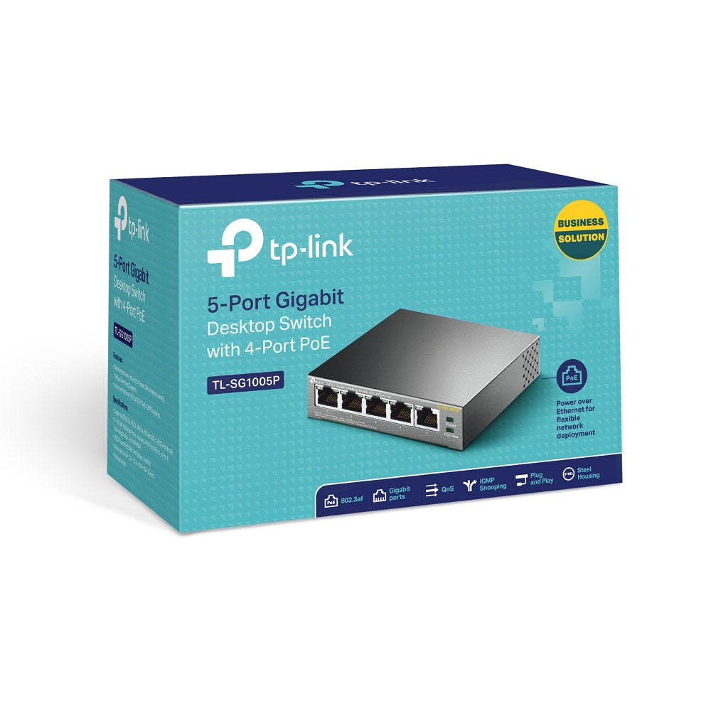 TP-LINK 5-PORT GBE 4-PORT POE DESKTOP SWITCH - image 3