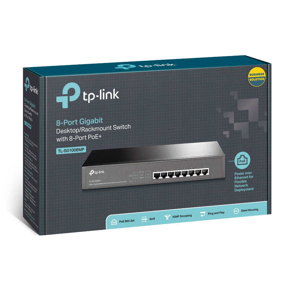 TP-LINK 8-PORT POE+ GIGABIT RACKMOUNT SWITCH - image 3