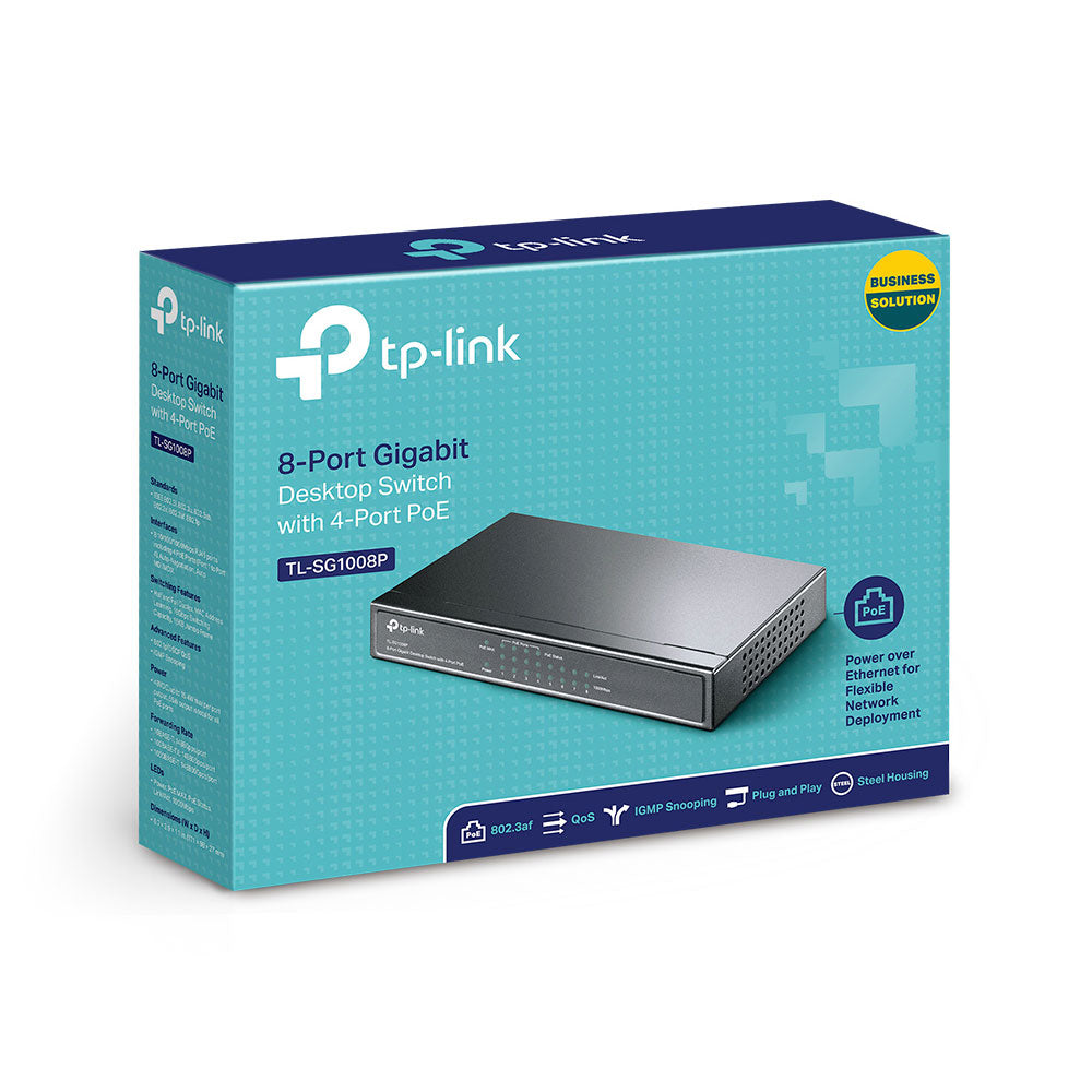 TP-LINK 8-PORT GBE 4-PORT POE DESKTOP SWITCH - image 4