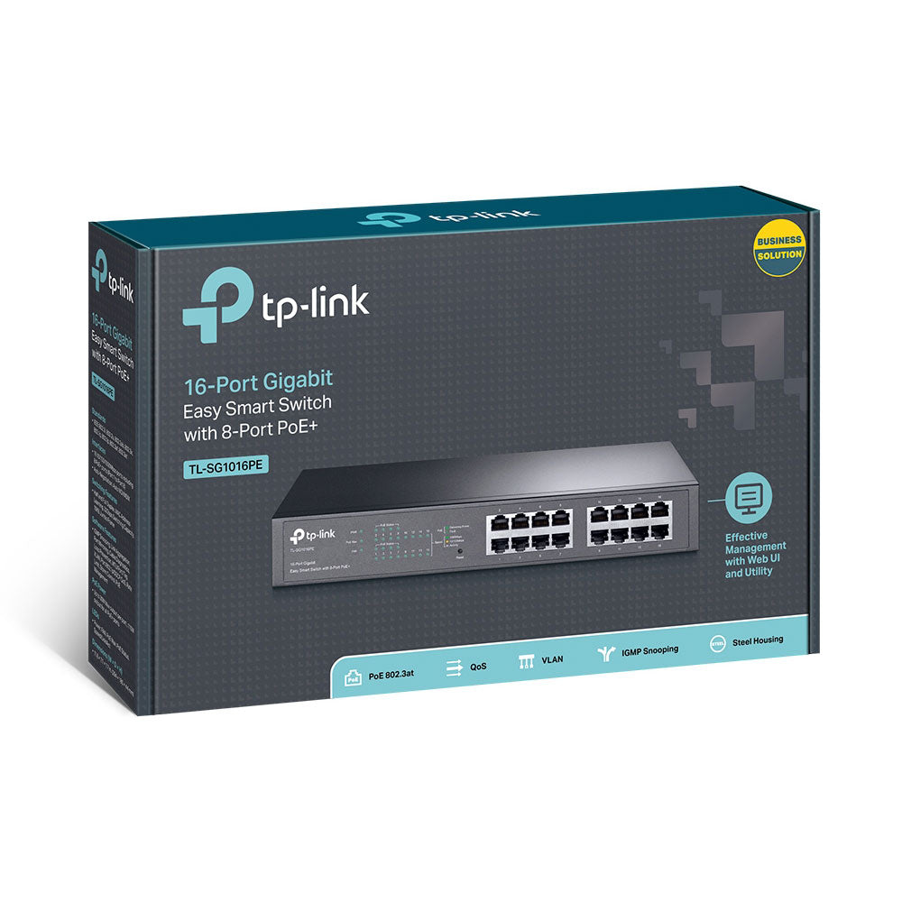TP-LINK 16-PORT GBE 8-PORT POE+ EASY SMART SWITCH - image 3