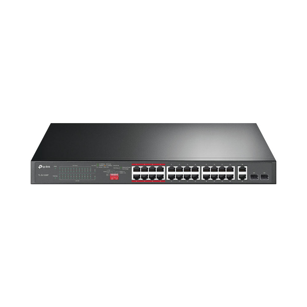 TP-LINK 24-PORT ADV FE POE+ 2P GBE UTP/SFP, 2P GBE - image 2