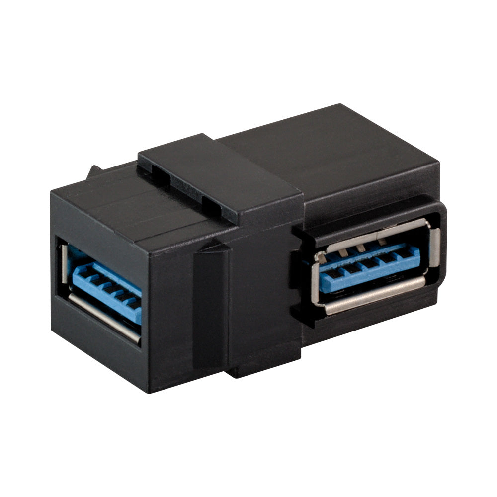 USB3.0 FEMALE KEYSTONE 90DEG ADAPTER BLACK - image 4