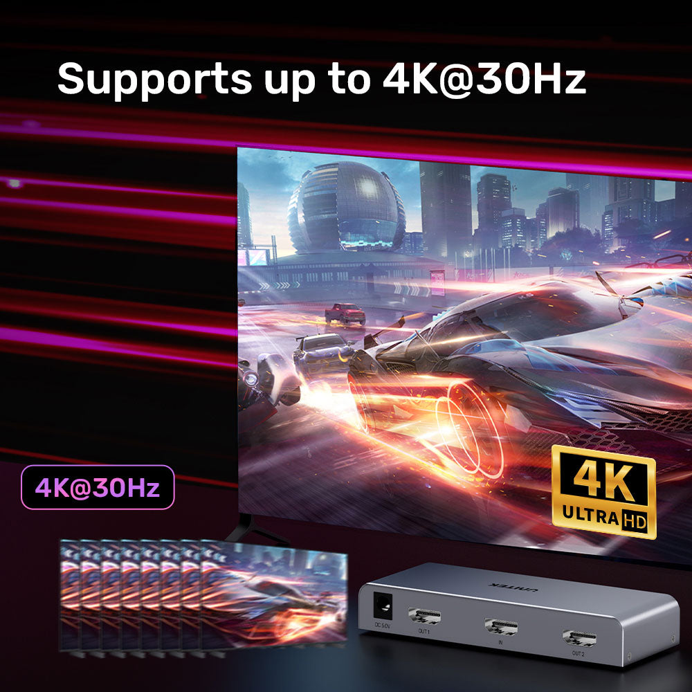 UNITEK HDMI SPLITTER 1IN2 OUT GREY (V1130A) - image 6