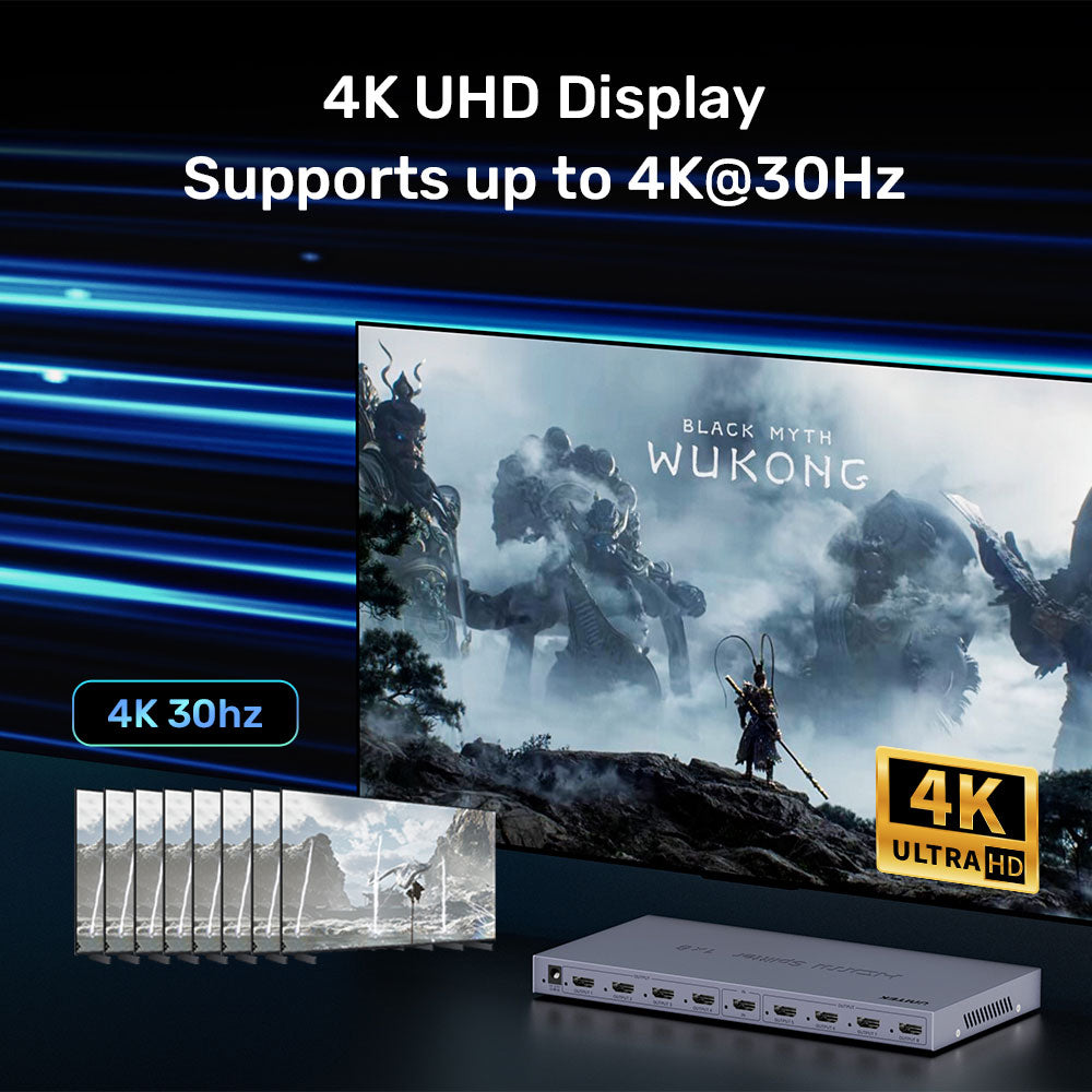 UNITEK HDMI SPLITTER 1IN8 OUT GRY(V1132A - image 5