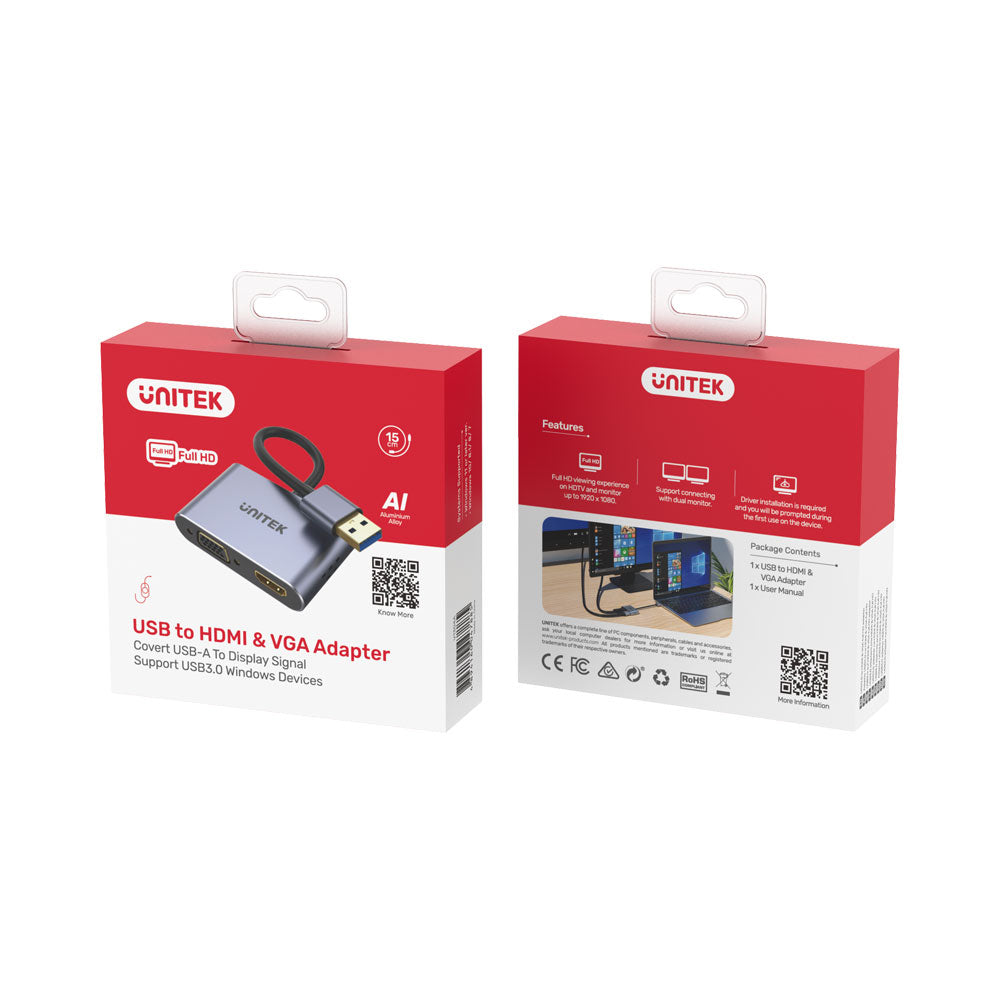 UNITEK USB3.0 TO HDMI, VGA, MST ADAP (V1304A) - image 4
