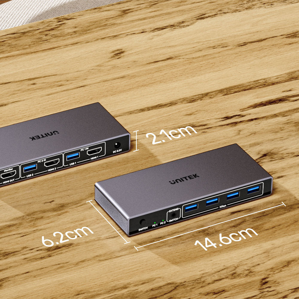 UNITEK V1309A 4K HDMI 4-PORT USB3.2 GEN1 5GBPS KVM SWITCH - image 3