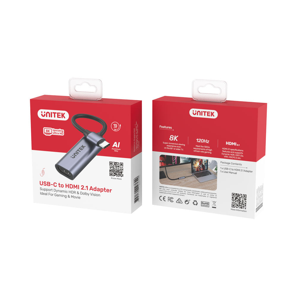 UNITEK USB-C TO HDMI ADAPTER,SPACE GRY(V1416B) - image 3