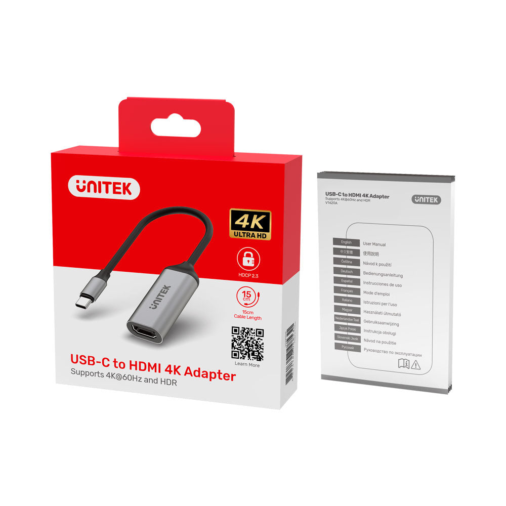 UNITEK USB TYPE-C TO HDMI CONVERTER 15CM (V1420A) - image 4