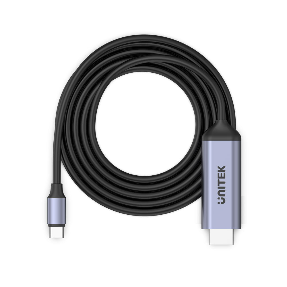 UNITEK 1.8MTYPE-C M TO HDMI 2.1-1.8 GREY (V1423B) - image 3