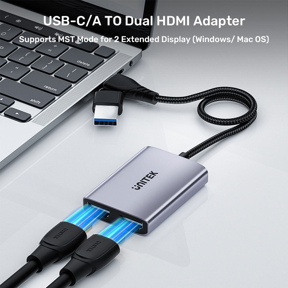 UNITEK USB C/A DUAL HDMI ADAPTER (V1427A01) - image 3
