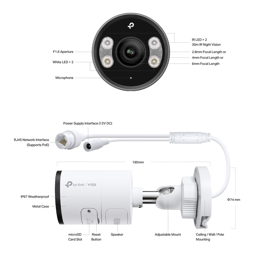 TP-LINK VIGI 4MP OUTDOOR FULL COLOUR BULLET CAMERA - image 4