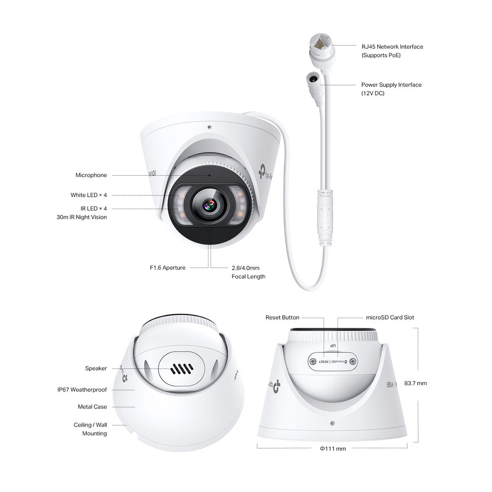 TP-LINK VIGI 8MP FULL-COLOUR TURRET NETWORK CAMERA - image 7