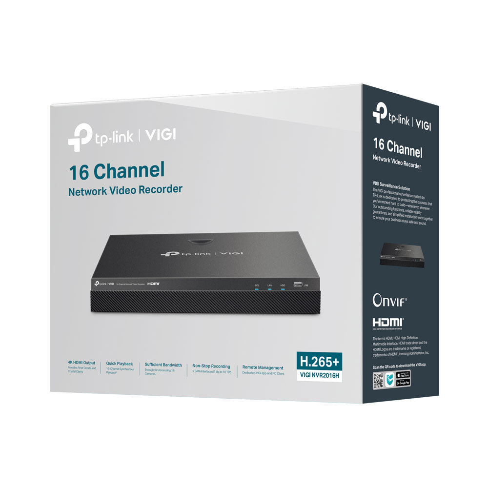 TP LINK VIGI NVR NON POE  16CH 4K VGA/HDMI - image 2