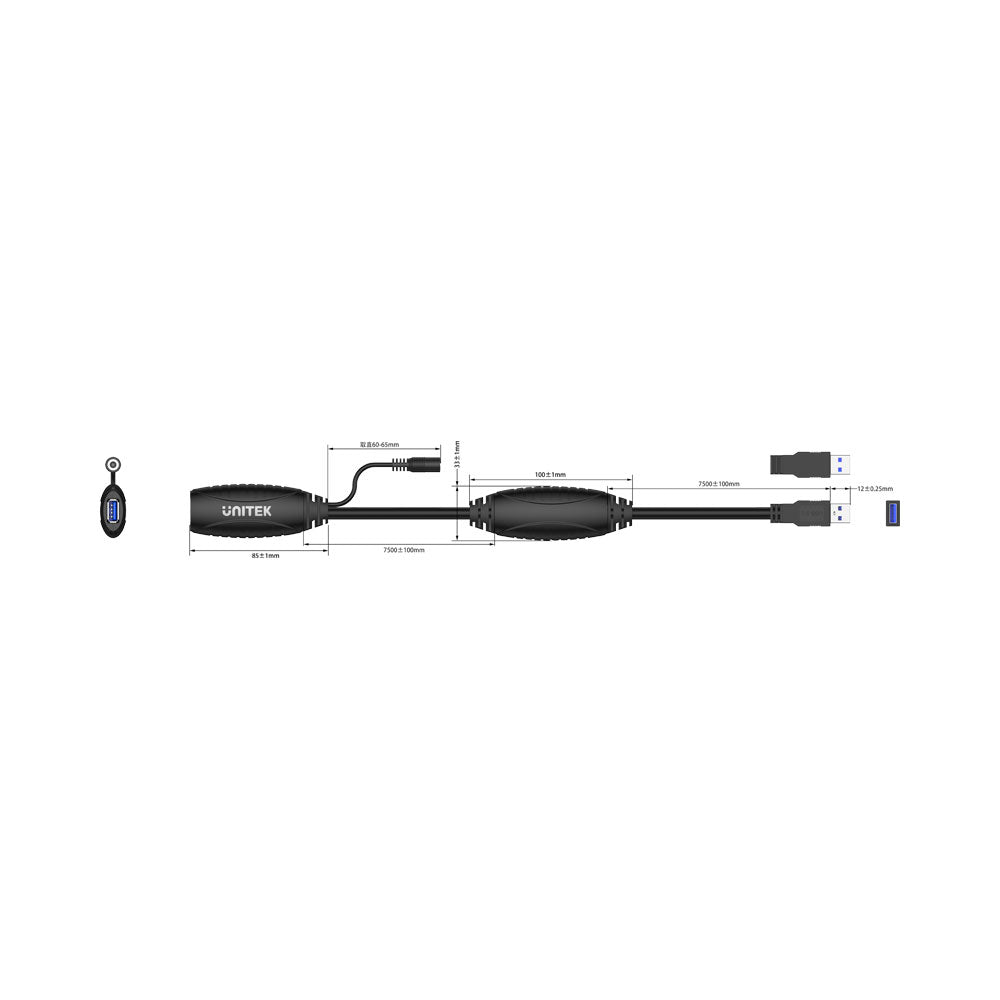 UNITEK 15M USB3.0 AM TO AF EXT CABLE(Y-3003C) - image 2