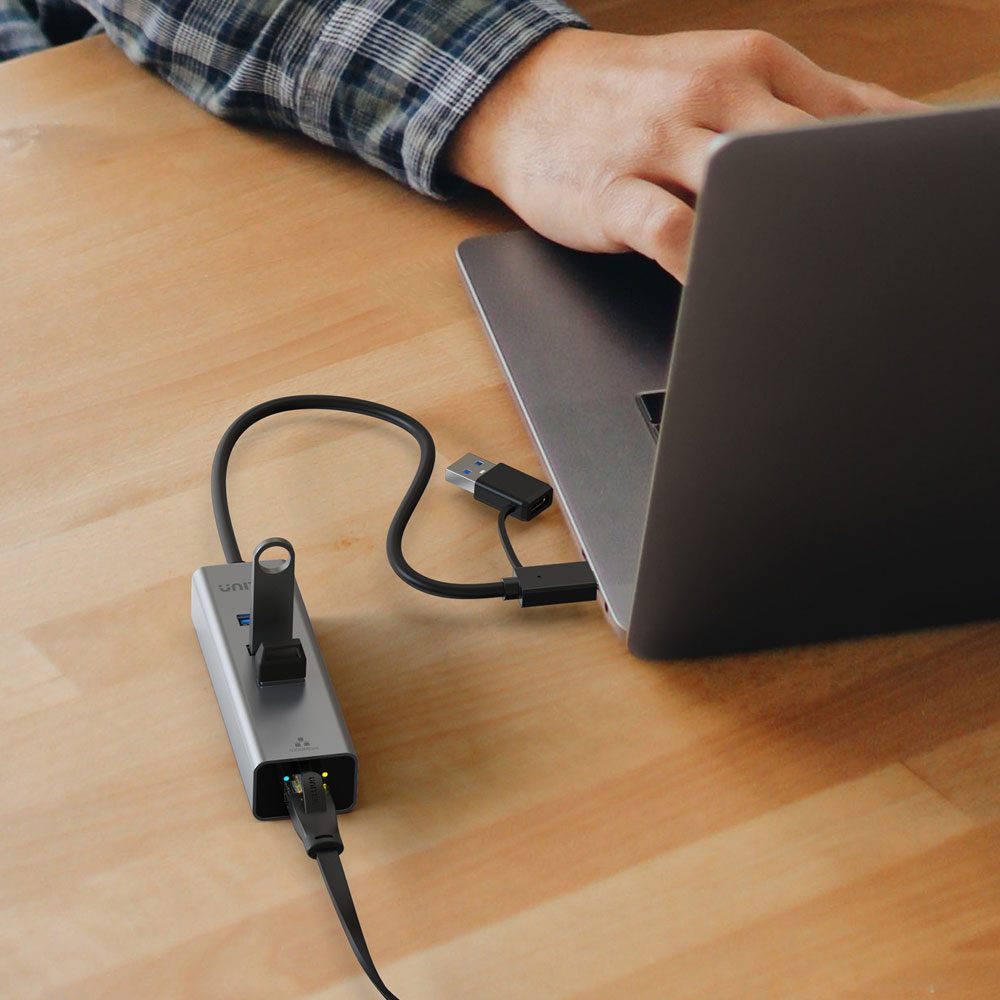 UNITEK 3-PORT USB3.0  HUB W TYPE-C/A ADP (Y-3088B) - image 3