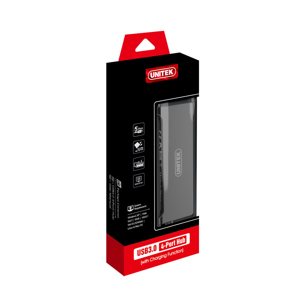 UNITEK USB3.0 4-PORT HUB BLACK (Y-3145BK) - image 3